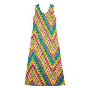 Vintage 60s Lilly Pulitzer 6 Velour Maxi Dress Op-art Chevron Rainbow Glam